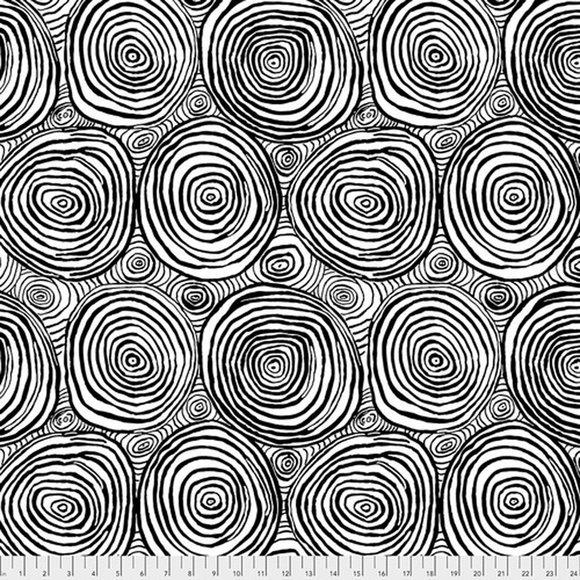 Onion Rings Black 108” Quilt Backing. Bradon Mably for Kaffee Fasset 100% Cotton - Picture 1 of 1